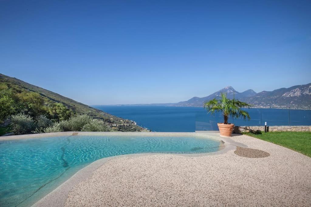 Villa Divina-Apt Armonia-Con Piscina E Vista Lago Кастеллетто-ди-Бренцоне Экстерьер фото