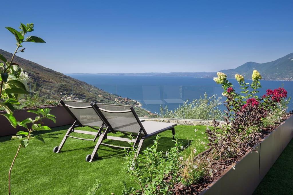 Villa Divina-Apt Armonia-Con Piscina E Vista Lago Кастеллетто-ди-Бренцоне Экстерьер фото